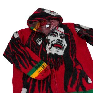 Artesanias Tuntaquimba Best of Bob Marley Sweater Zip Jacket Hoodie Mens Size L